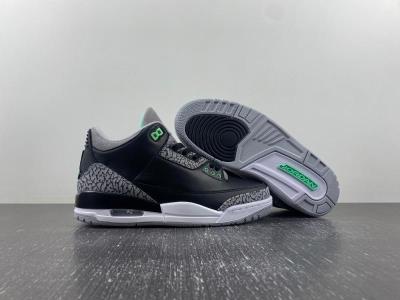 wholesale quality air jordan 3 green glow